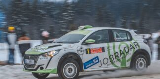 Rajdowy Peugeot pędzący przez śnie