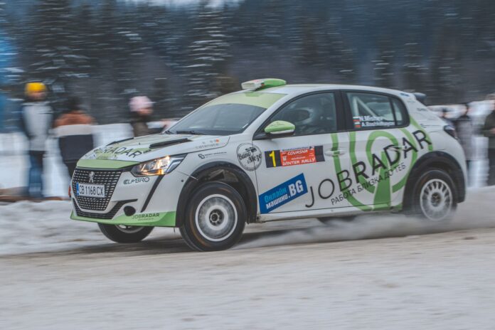 Rajdowy Peugeot pędzący przez śnie